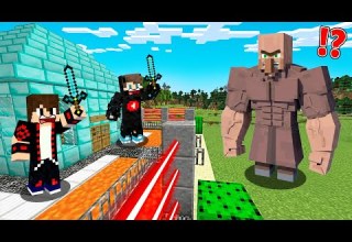 ماين كرافت حماية بيت الدايموند من القروي العملاق