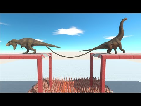 Carnivorous Dinosaurs And Herbivores Dinosaurs Battle In Tug Of War Animal Revolt Battle Simulator