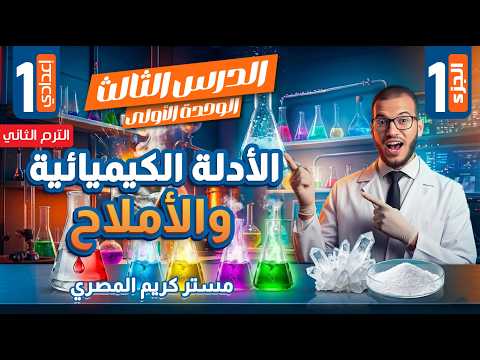 شرح درس الأدلة الكيميائية والأملاح ج1 الصف الأول الإعدادي علوم الترم الثاني 2026 المنهج الجديد شرح درس الأدلة الكيميائية والأملاح ج1 الصف الأول الإعدادي علوم الترم الثاني 2026 المنهج الجديد