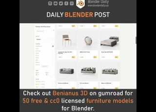  Free CC0 Furniture 3d Models For Blender