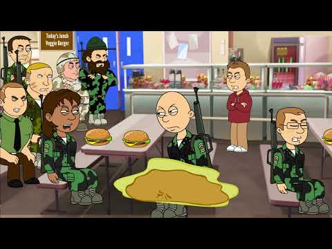 Caillou S Military School Experience Sent To Isolation Escapes Military School PART 2