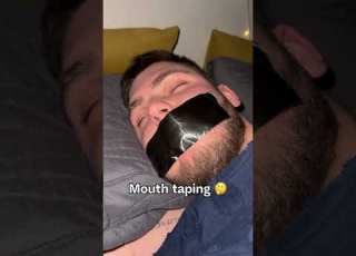  Do Not Try Mouth Taping Couple Snoringtreatment Funny Snoring Sleepapnea Boyfriend