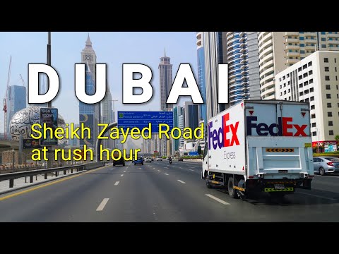 Dubai Sheikh Zayed Road At Rush Hour