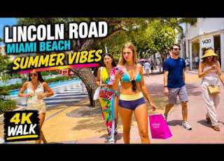 This Is Lincoln Road In Summer Miami Beach 4K Walk