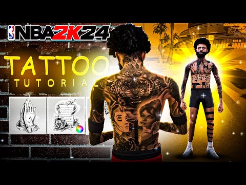 BEST TATTOO TUTORIAL IN NBA 2K24 BEST DRIBBLE GOD TATTOOS 2K24 GLOCK 9TEEN FACE SCAN