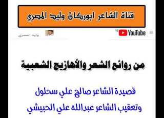من اروع القصائد للشاعر صالح علي سحلول