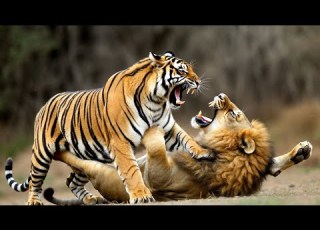 The Battle Between The Tiger And The Lion Who Is The True King AI Video