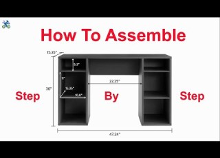  How To Assemble Mainstays 4 Cube Storage Desk White Grain Or Black