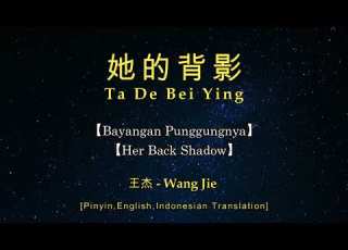 Ta De Bei Ying 她的背影 Wang Jie 王杰 Bayangan Punggungnya Her Back Shadow Lirik Dan Terjemahan