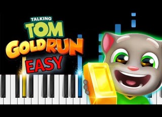 Talking Tom Gold Run Run Theme EASY Piano Tutorial