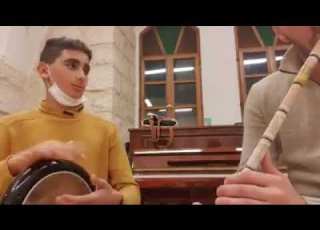 مع استاذي موسى عباسي موسيقى عزيزة محمد عبد الوهاب نبيل طوباسي