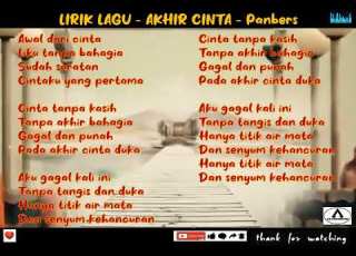  LIRIK LAGU AKHIR CINTA Panbers
