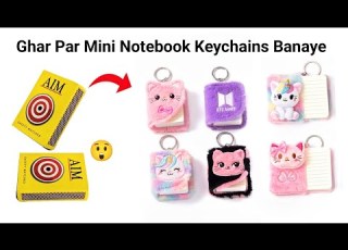  How To Make Keychain From Waste Materials Homemade Notebook Keychain DIY Gift Keychain Mini Diary