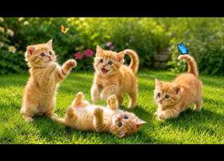 Cute Kittens Running Jumping Playing Outdoors Relaxing Cat Video Cute Cat Sounds