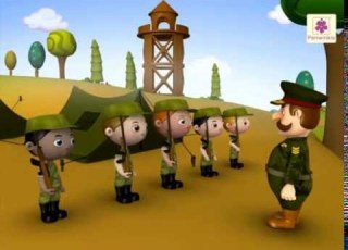 Five Little Soldiers 3D English Nursery Rhyme For Children Periwinkle Rhyme 18