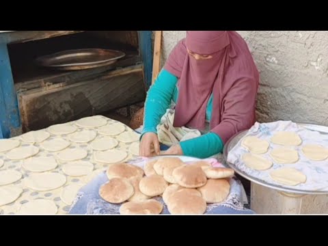 عيش الكماج أو البكاكين الفلاحي وريحه زمان بدون لبن رايب وسر انتفاخه والتسوية المظبوطه