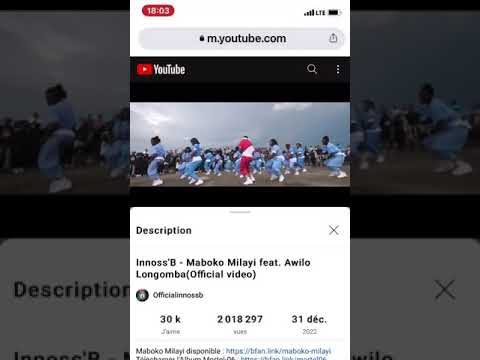 2 000 000 De Vues Pour Le Hit International Mabokomilayi De INNOSS B Feat AWILO LONGOMBA