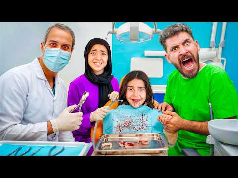 الدكتور الشرير خلع كل اسنان ايسل بسبب اكل الحلوي انهيار بكاء