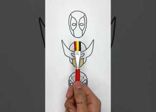 Deadpool X Wolverine And Spider Man Awesome Paper Paint Art Deadpool Spiderman Wolverine Art