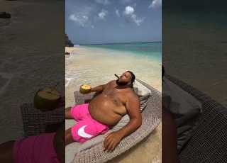  DJ Khaled Enjoying On At The Beach Djkhaled Beach Shorts