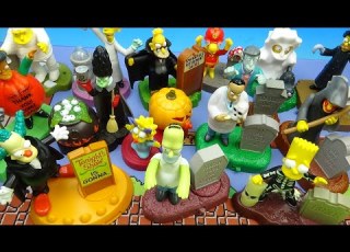  Revisit 2001 DIE SIMPSONS GRUSELIGE LEUCHT UPS 15er Set BURGER KING SAMMLERSTÜCKE VIDEO REZENSION