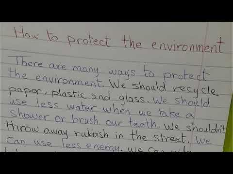 برجراف عن حماية البيئة How To Protect The Environment Paragraph