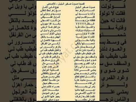 قصيده صوت صفير البلبل