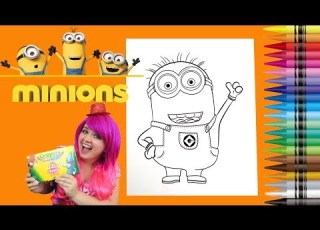  Coloring Minions Despicable Me Coloring Book Page Crayola Crayons KiMMi THE CLOWN