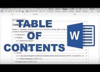 How To Make A Table Of Contents In Word