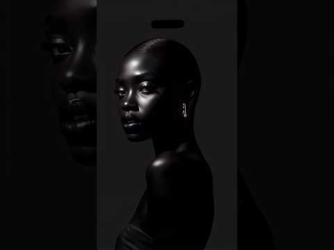 Deep Black AI Model Bold Beautiful Unapologetically Powerful Supermodel Catwalk Metgala