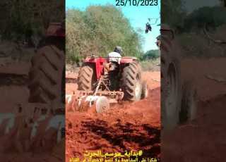  بداية موسم حرث البور بعد سقوط الامطار بدور القمح اللين ب 415 درهم للقنطار