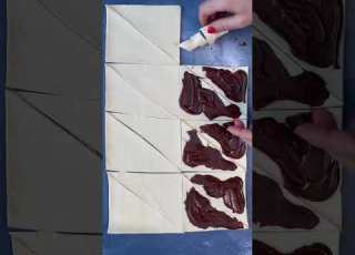 Chocolate Puff Pastry Rolls Shorts Puffpastry Chocolaterolls