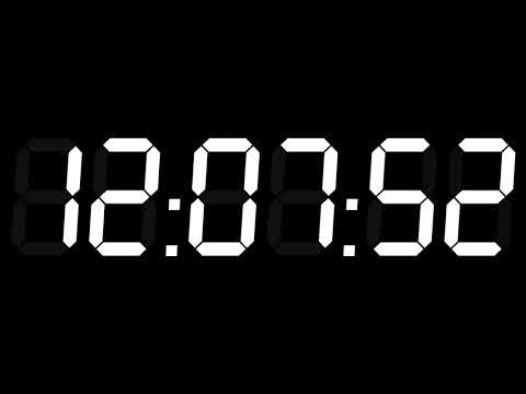 12h Hour Clock Digital 12 24 White 4K Afternoon Evening