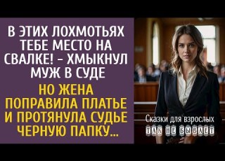  В этих лохмотьях тебе место на свалке хмыкнул муж в суде Но жена протянула судье странную папку
