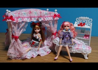 Japanese Barbie Licca Chan S Canopy Bed Furniture Fashion Outfits