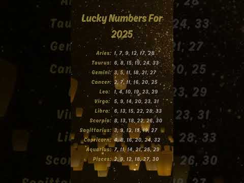 Your Lucky Numbers For 2025 LuckyNumbers ZodiacSigns Horoscope2025 Astrology 2025Luck