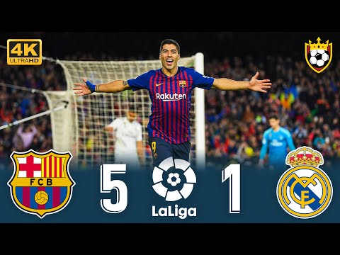 ملخص كامل ريال مدريد 1 5 برشلونة فضيحة كروية الدوري الإسباني 2019 4K