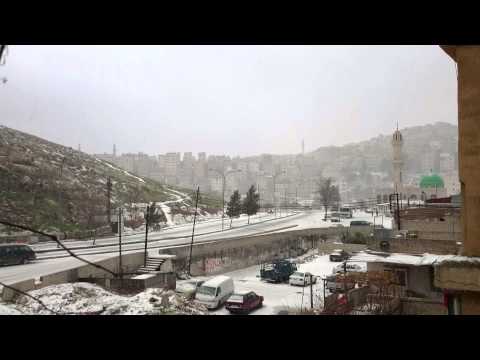 وادي عبدون حي القيسية ثلجة 20 2 2015