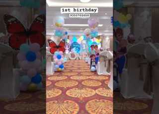  1st Birthday Decoration Ideas 1st Birthday Decoration Ideas At Home Birthdayparty Baloondecoration