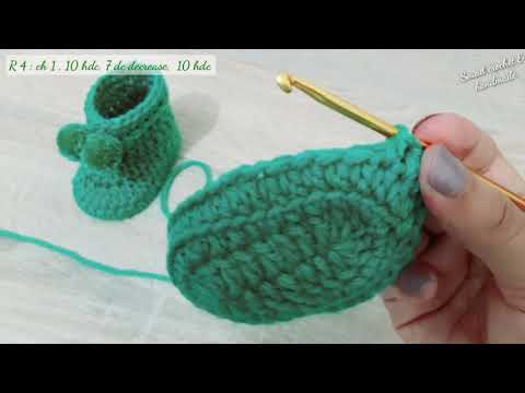 كروشيه لكلوك سليبر من 0 إلى 3 أشهر How To Crochet Booties Crochet Baby Shoes 0 To 3 Months