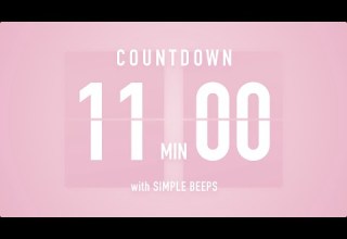 11 Minute Countdown Timer Flip Clock With Simple Beeps