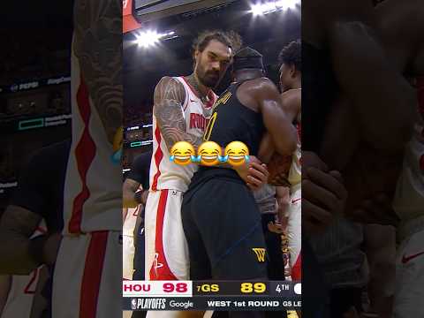 Steven Adams Hugging Jimmy Butler During A Jump Ball