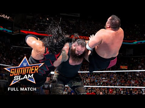 FULL MATCH Lesnar Vs Reigns Vs Joe Vs Strowman Universal Title Match SummerSlam 2017