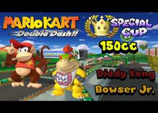  Mario Kart Double Dash Special Cup 150cc Diddy Kong Bowser Jr