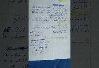 حل الوظيفه المنزليه رقم 2 للسنه الثالثه متوسط