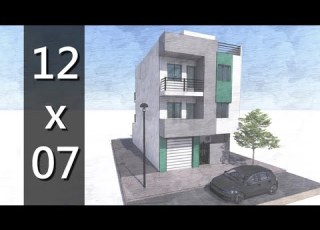  تصميم عصري و حديث لمنزل مساحته 84 متر مربع مع طريقة جديدة في اظهار التصاميم