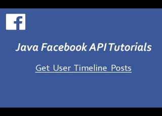 Facebook API Tutorials In Java 5 Get User Timeline Posts