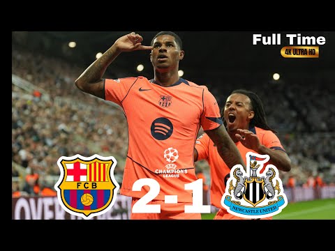 ملخص مباراة برشلونة و نيوكاسل اليوم 2 1 مباراة مجنونة في دوري أبطال أوروبا