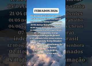  Calendário 2026 Feriados Prolongados Já Salva Esse Vídeo Pra Não Perder