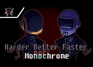 Harder Better Faster Monochrome Friday Night Funkin Hypno S Lullaby X Daft Funkin